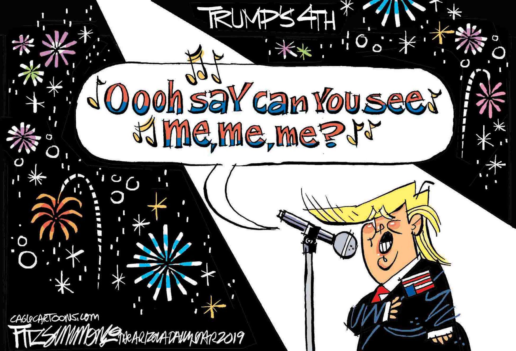 Daily Fitz Cartoon: Trump's 4th